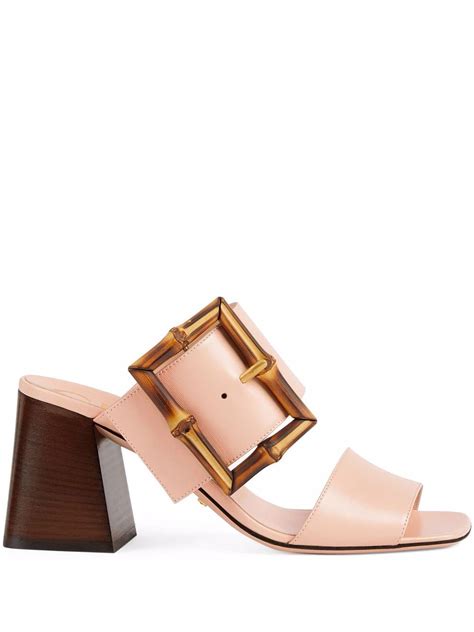 gucci bamboo buckle sandals|authentic Gucci sandals women.